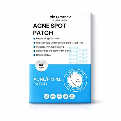 Bio Mystery Hydrocolloid Acne Patch – Invisible Pimple Patches for Face, Overnight Spot Treatment, 2 Sizes