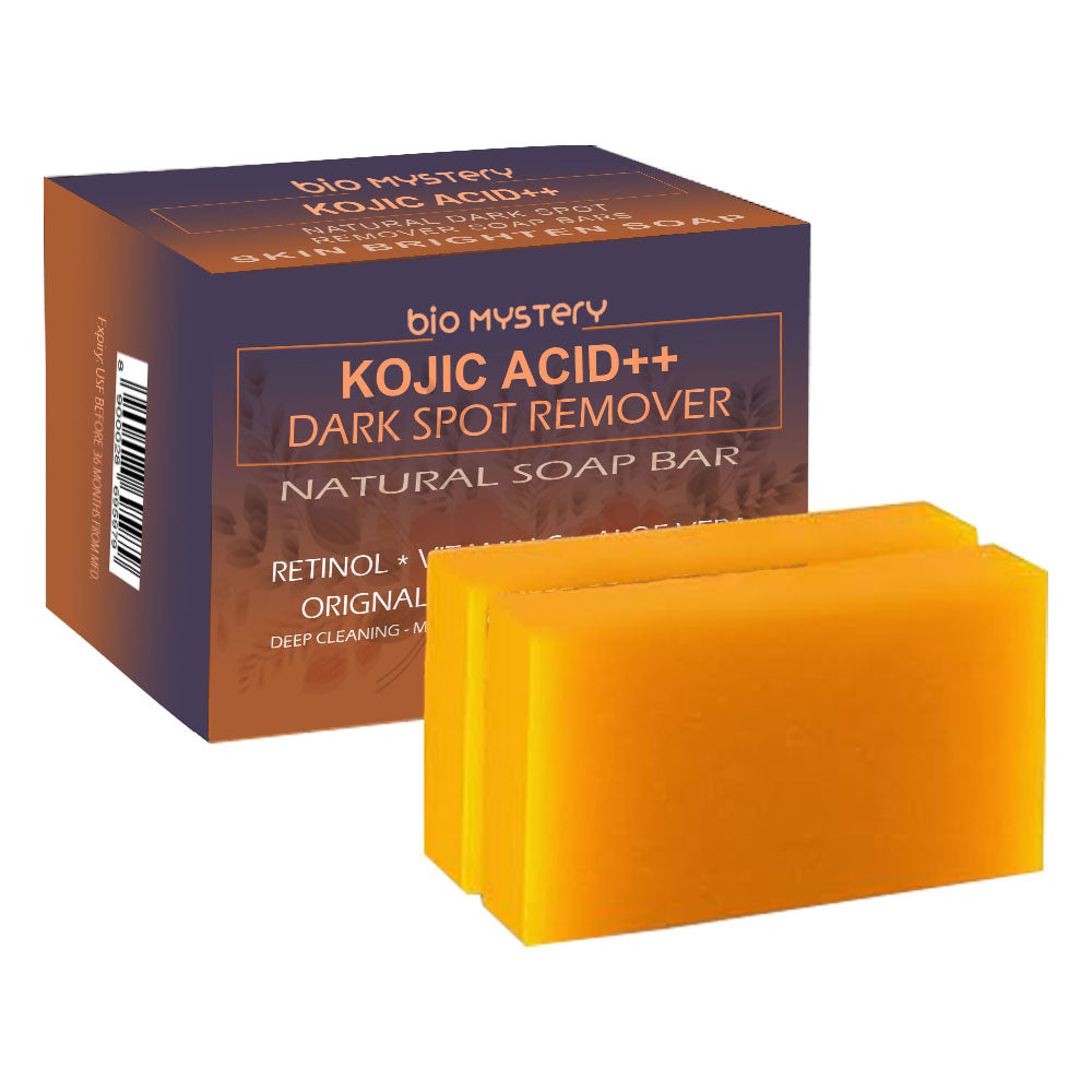 Kojic Acid Plus Plus Natural Soap Bars – Skin Brightening & Pigmentation Control | Pack of 2 x 100g (3.5 oz)