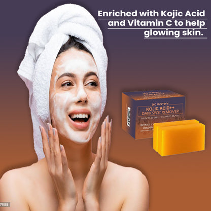 Kojic Acid Plus Plus Natural Soap Bars – Skin Brightening & Pigmentation Control | Pack of 2 x 100g (3.5 oz)