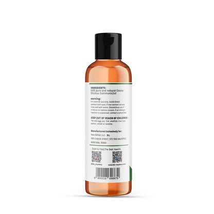 Bio Mystery Natural Castor Oil – Cold Pressed & Hexane-Free with Liner Brush | For Hair, Brows, Lashes, Nails & Skin | 100% Pure & Natural |