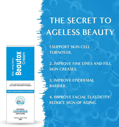 Beautox Face Cream 50ml / 1.7 Oz Natural Botox Alternative That Visibly Reduces Wrinkles, Smooths Fine Lines, Lifts Sagging Skin, Deeply Hydrates Dry Areas & Revives Dull, Aging Complexions