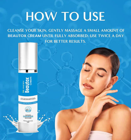 Beautox Face Cream 50ml / 1.7 Oz Natural Botox Alternative That Visibly Reduces Wrinkles, Smooths Fine Lines, Lifts Sagging Skin, Deeply Hydrates Dry Areas & Revives Dull, Aging Complexions