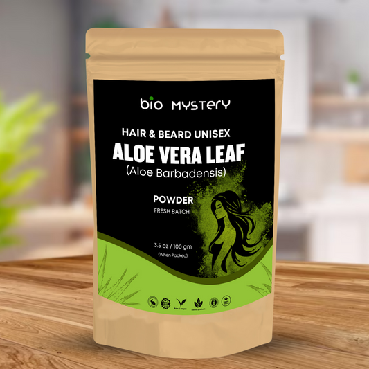 Aloe Vera Leaf Powder | Aloe Barbadensis for Hair & Beard Care – 100g | Natural Conditioner, Growth Booster & Scalp Soother