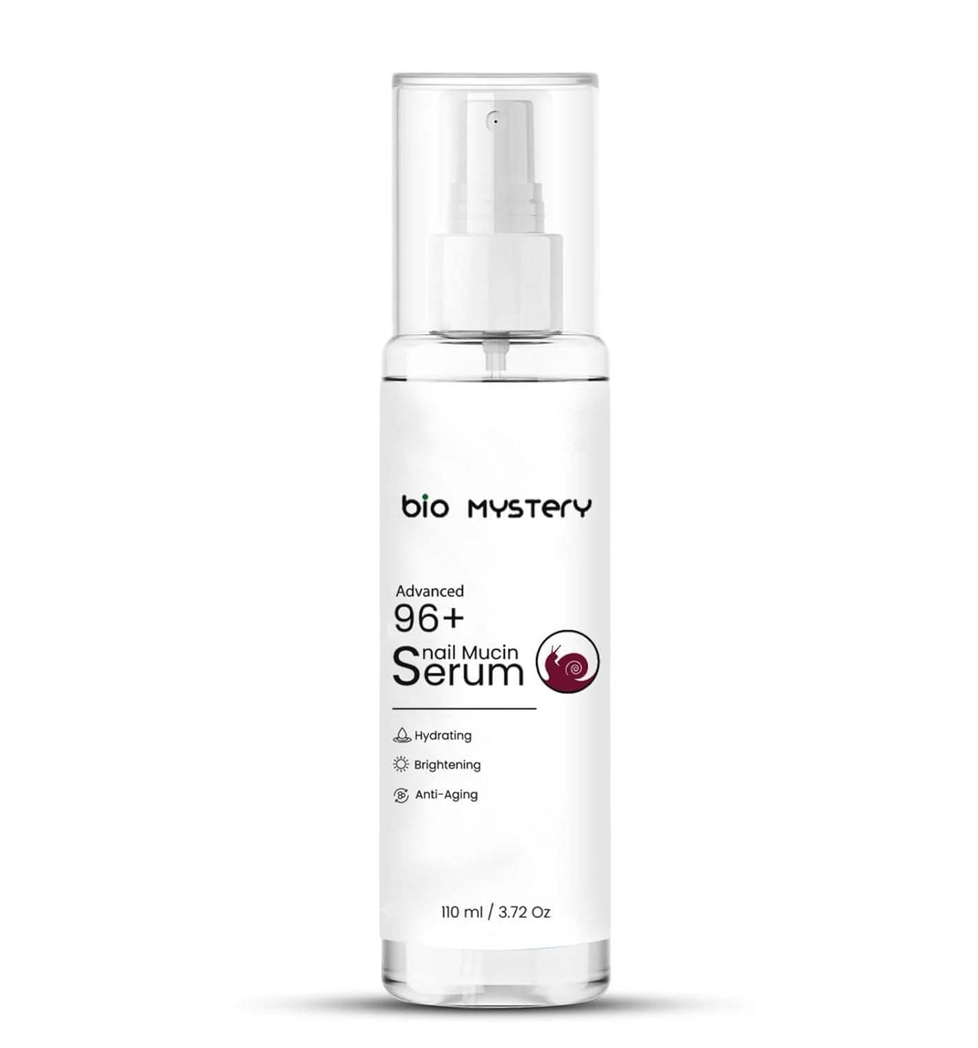 Advanced 96+ Snail Mucin Face Serum 110 ml (3.71 oz) – Ultra-Hydrating & Repairing Serum for All Skin Types – Fades Acne Scars, Strengthens Skin Barrier & Reduces Fine Lines