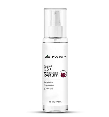 Advanced 96+ Snail Mucin Face Serum 110 ml (3.71 oz) – Ultra-Hydrating & Repairing Serum for All Skin Types – Fades Acne Scars, Strengthens Skin Barrier & Reduces Fine Lines