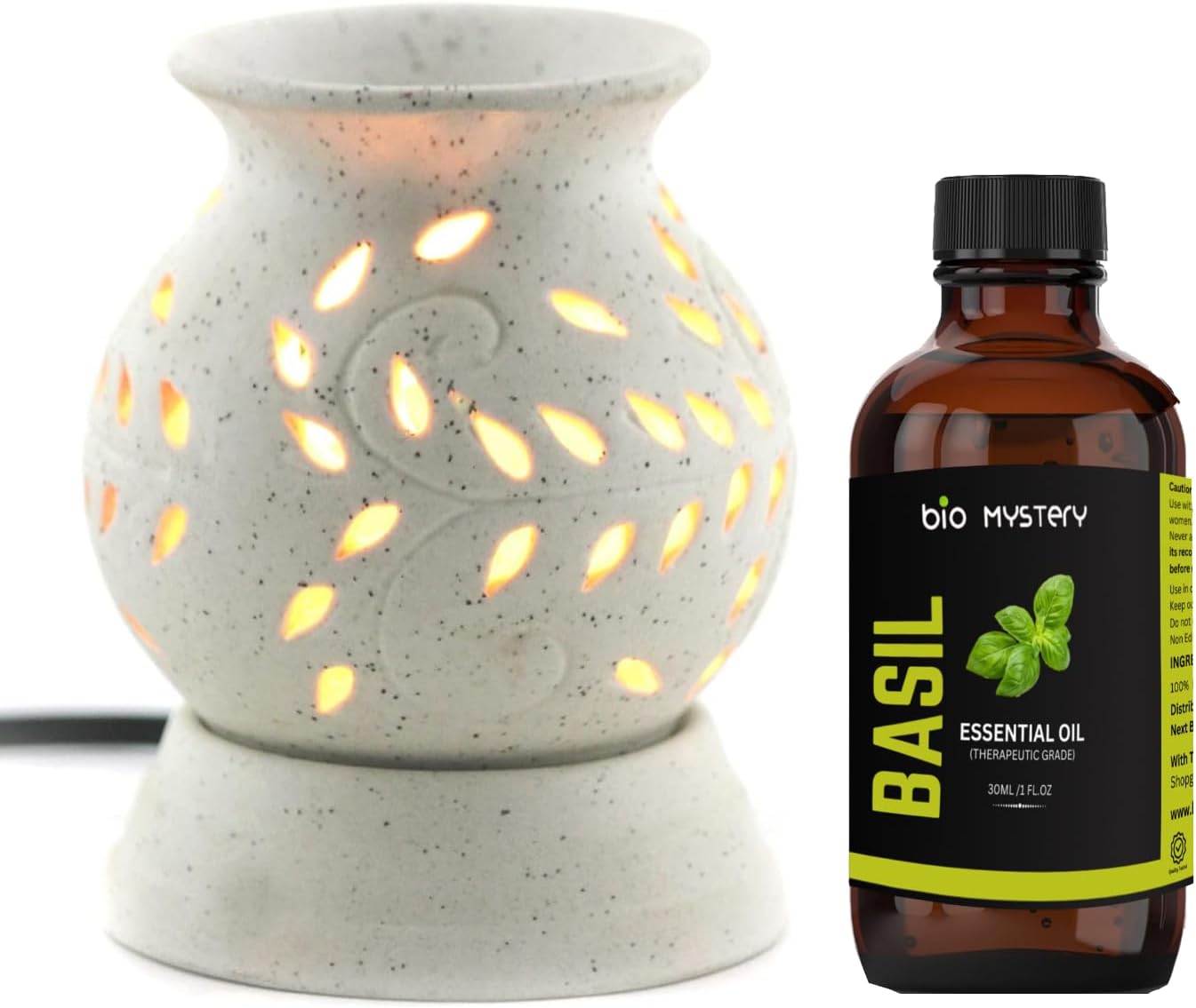 Pure Basil Essential Oil – 100% Natural Therapeutic Grade | For Stress Relief, Skin, Hair & Aromatherapy | 30ml (1.0 oz)
