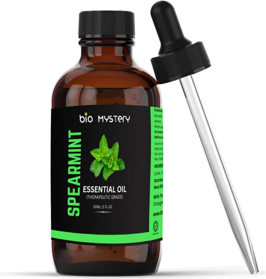 Pure Spearmint Essential Oil 30ml (1.0 Ounce) | 100% Natural, Therapeutic Grade, Undiluted | Invigorating Aroma for Diffuser, Massage, Hair & Skin Care