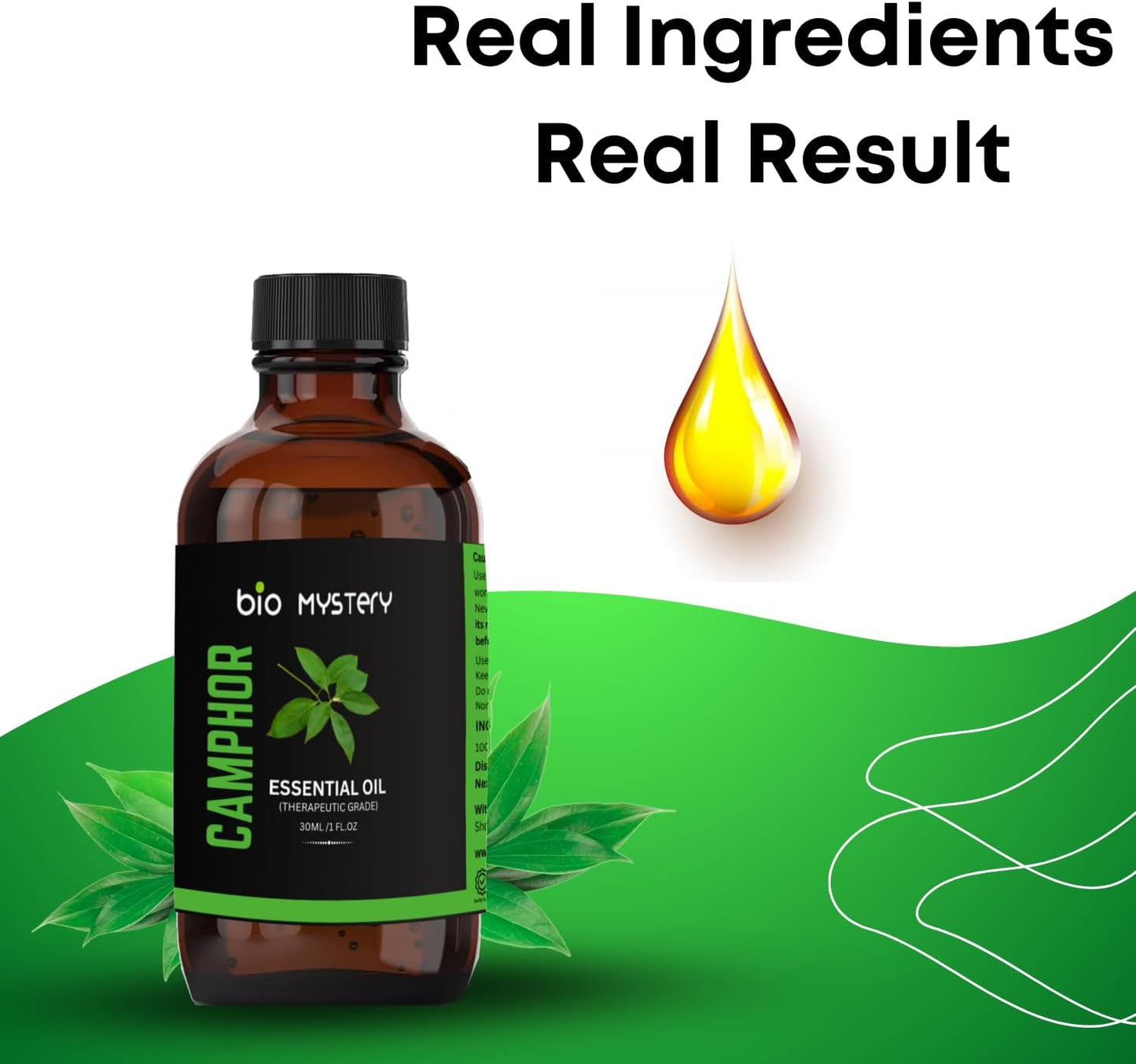 Pure Camphor Essential Oil 30ml (1.0 Ounce) | 100% Natural & Steam Distilled | For Aromatherapy, Pain Relief, Congestion & Skin Care