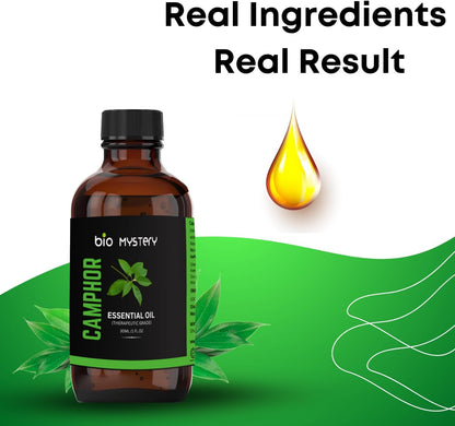 Pure Camphor Essential Oil 30ml (1.0 Ounce) | 100% Natural & Steam Distilled | For Aromatherapy, Pain Relief, Congestion & Skin Care