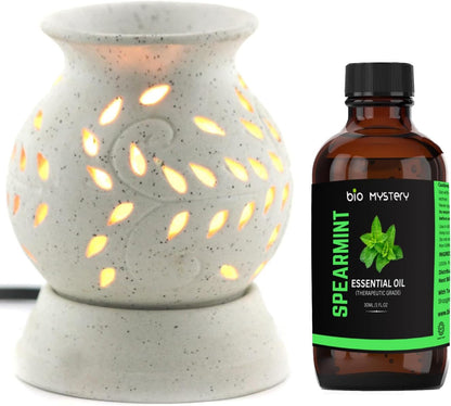 Pure Spearmint Essential Oil 30ml (1.0 Ounce) | 100% Natural, Therapeutic Grade, Undiluted | Invigorating Aroma for Diffuser, Massage, Hair & Skin Care