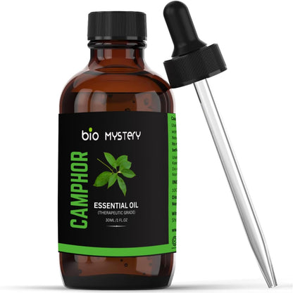 Pure Camphor Essential Oil 30ml (1.0 Ounce) | 100% Natural & Steam Distilled | For Aromatherapy, Pain Relief, Congestion & Skin Care