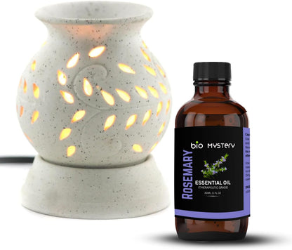 Pure Rosemary Essential Oil – 100% Natural Steam Distilled | For Hair Growth, Skin Care & Aromatherapy | 30ml (1.0 oz)