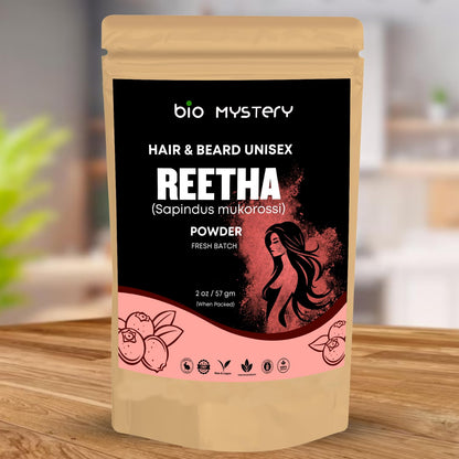 Reetha Powder for Hair | Natural Cleanser & Conditioner | Gently Removes Dirt & Oil | Soapnut Powder for Healthy Scalp & Shine | 57g