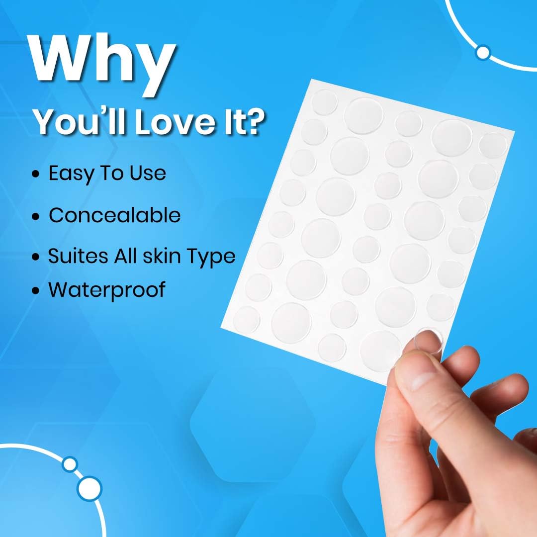 Bio Mystery Hydrocolloid Acne Patch – Invisible Pimple Patches for Face, Overnight Spot Treatment, 2 Sizes
