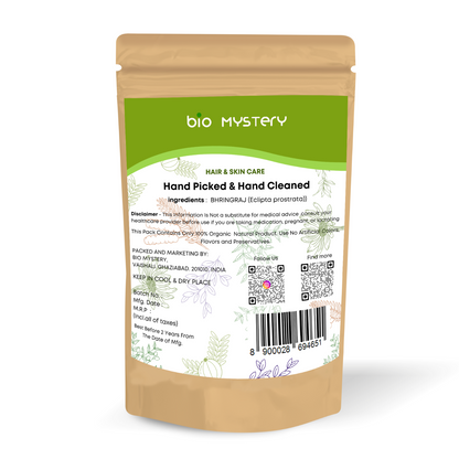 Bio Mystery Bhringraj Powder | 100% Pure & Natural Eclipta Prostrata for Hair Growth & Scalp Health | Ayurvedic Herbal Hair Care – 100g