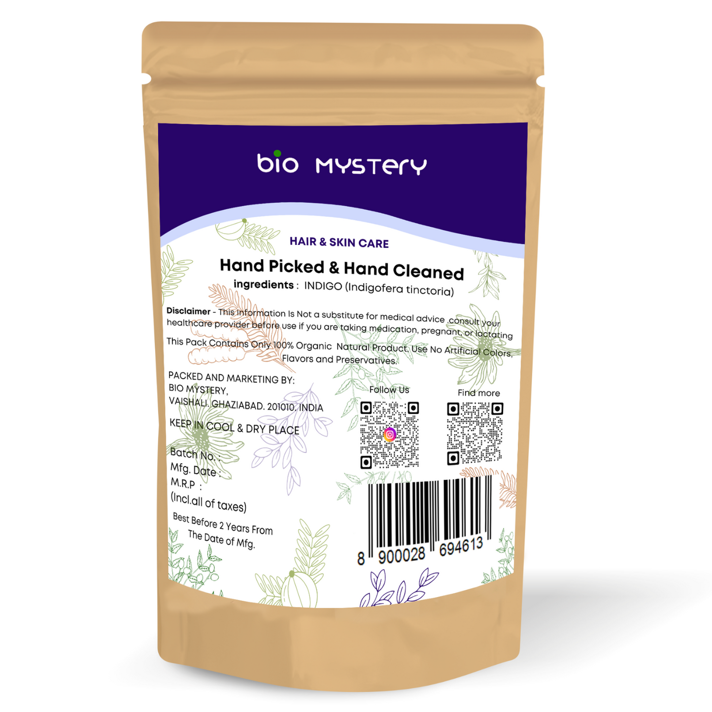 Indigo Powder | 100% Pure Indigofera Tinctoria for Natural Hair Coloring & Care – 227g
