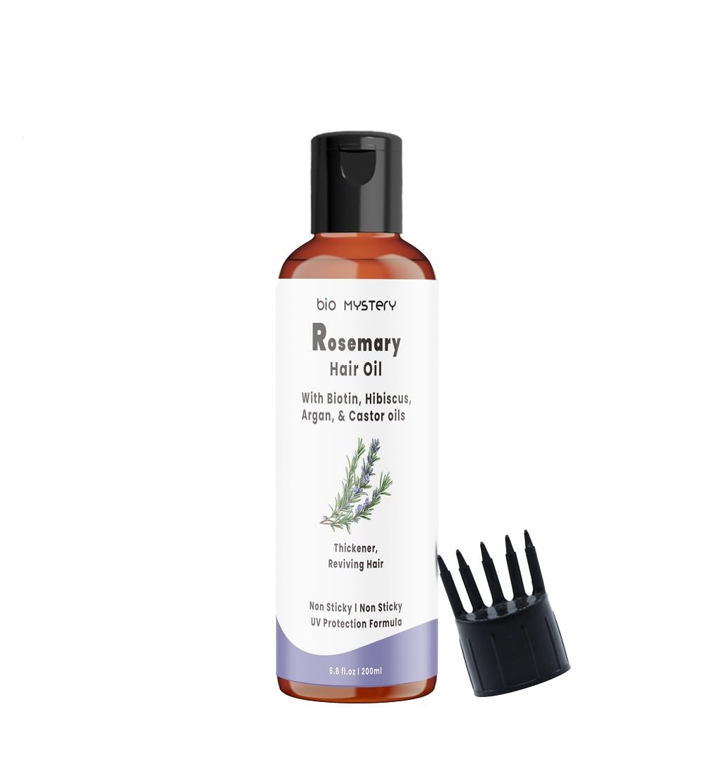 Bio Mystery Rosemary Hair Growth Oil – Enriched with Biotin, Argan, Vitamin E, Jojoba & Castor