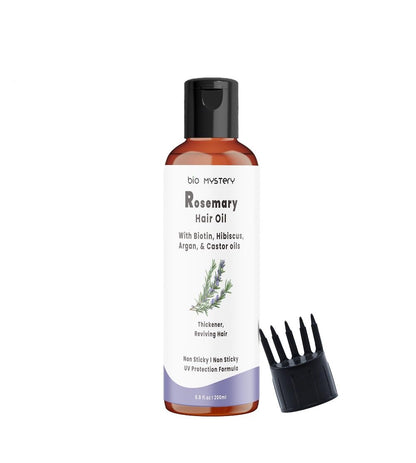 Bio Mystery Rosemary Hair Growth Oil – Enriched with Biotin, Argan, Vitamin E, Jojoba & Castor